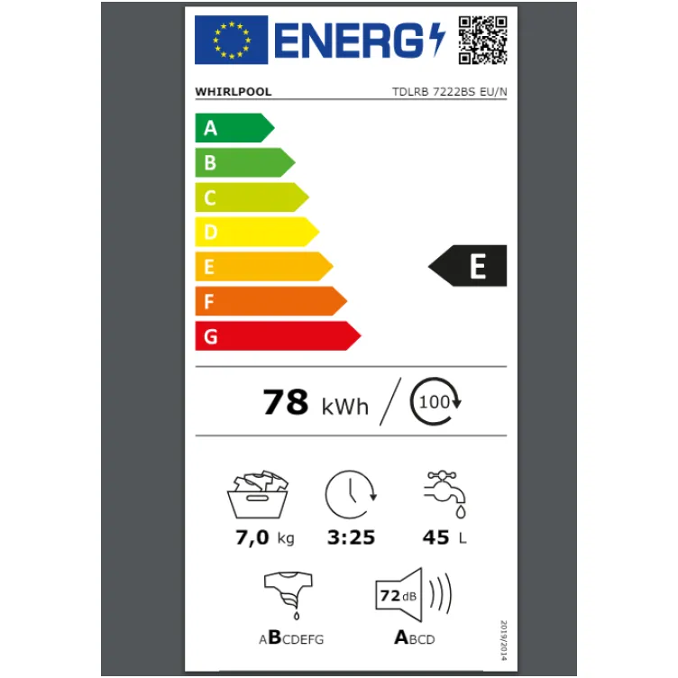 Veš mašina sa gornjim punjenjem Whirlpool TDLRB 7222BS EU/N