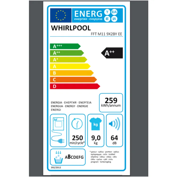 Mašina za sušenje veša Whirlpool FFT M11 9X2BY EE