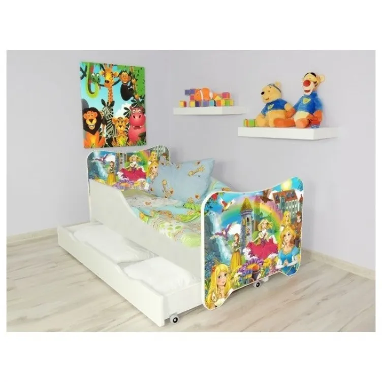 Dečiji krevet 140x70 cm happy kitty + fioka princesses 