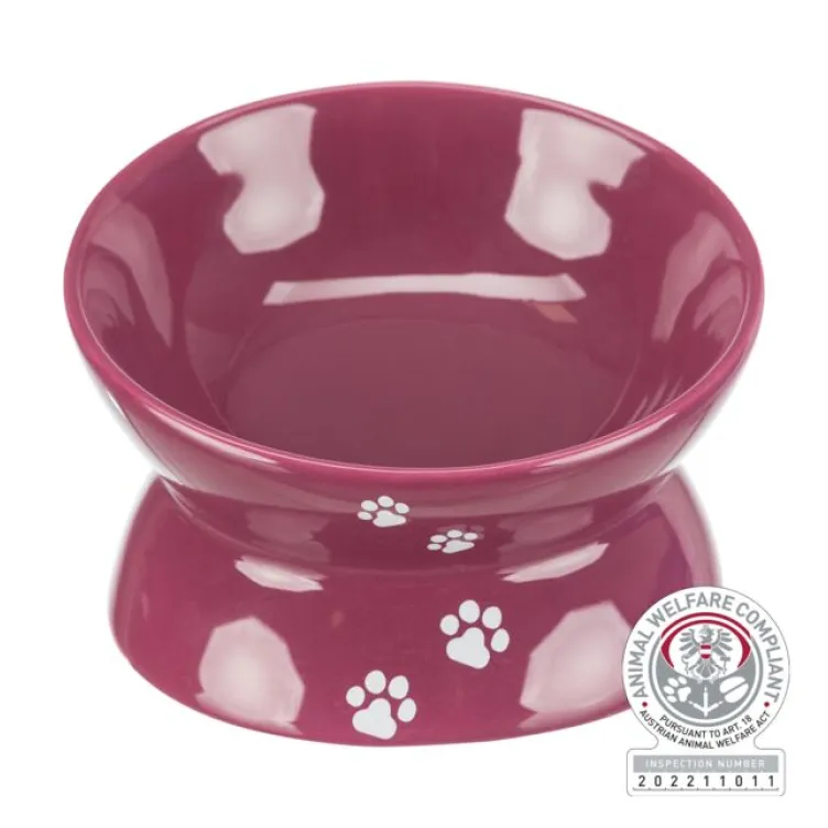 Keramička činija visoka roze sa šapicama 015l 13cm