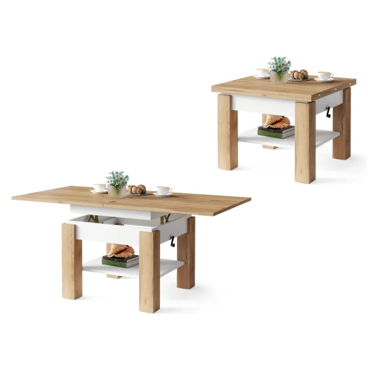 Multifunkcionalni Sto Cleo Craft Zlatno-Beli