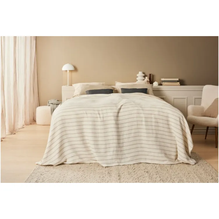 Prekrivač Lavra 240x260 bež/siva