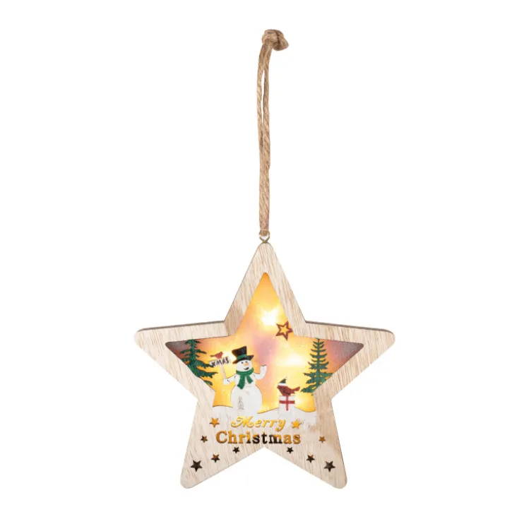 Ukras za prozor ili vrata zvezda i sneško KLW17S
