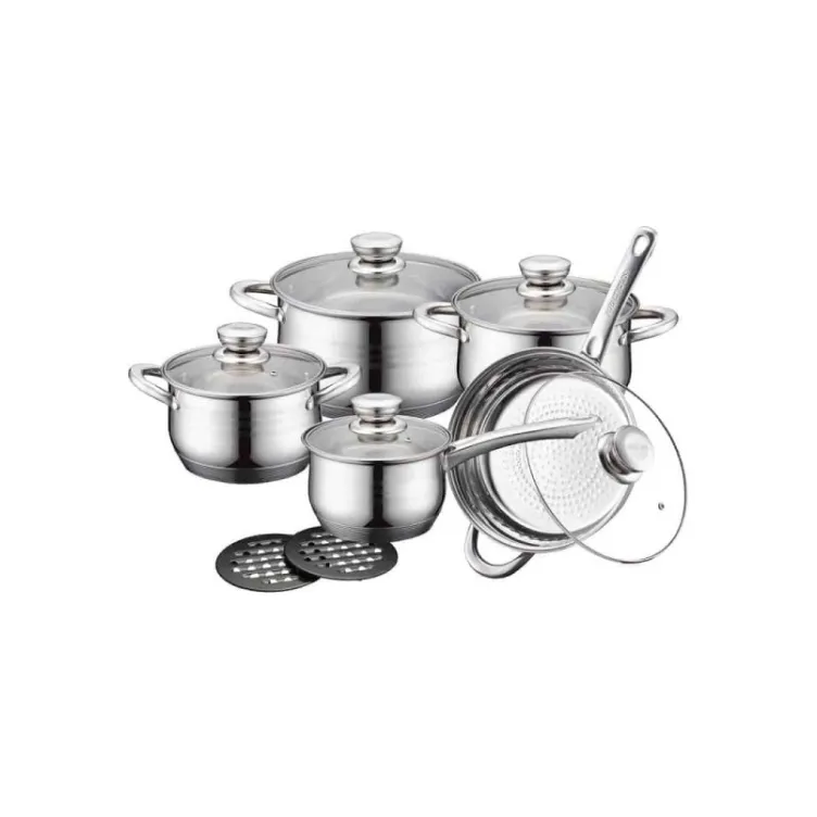 Šerpe sa poklopcem set 12 delova inox Royalty RL1232-12