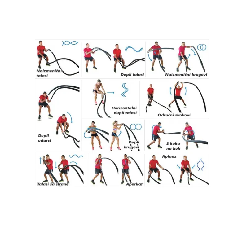 Battle Rope konopac za Cross fit plavi 35mm/8m