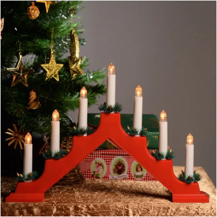 LED ukrasni svećnjak, 7 sveća