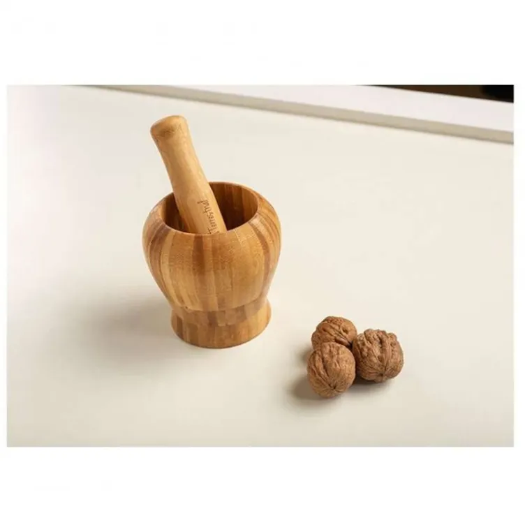 Avan i tučak za začine od bambusa 8cm 