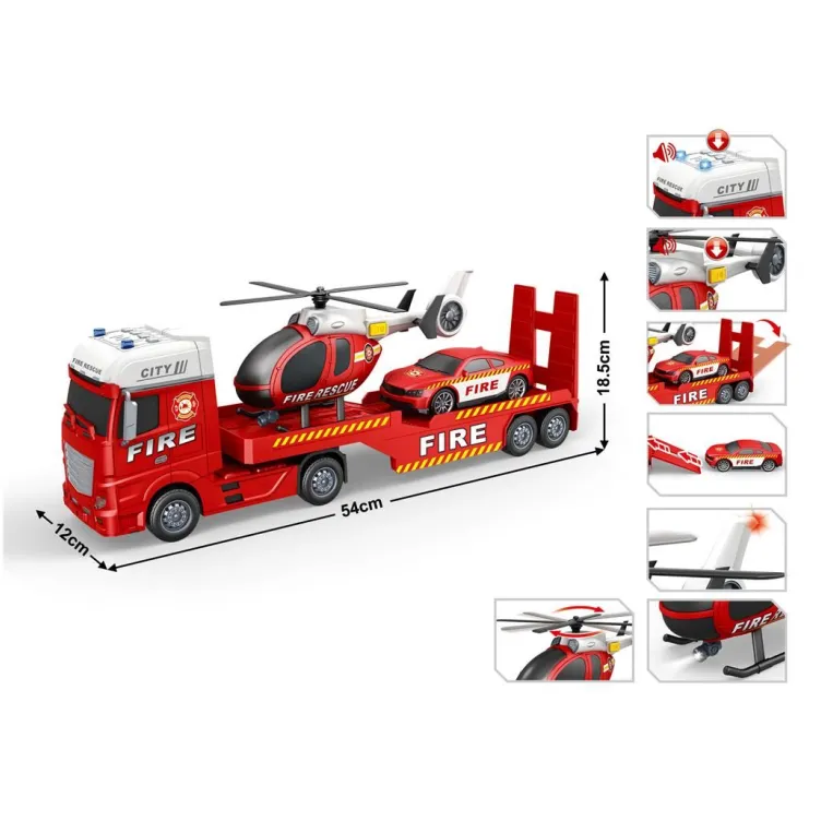 Kamion tegljač FIRE helikopter i auto 410116 