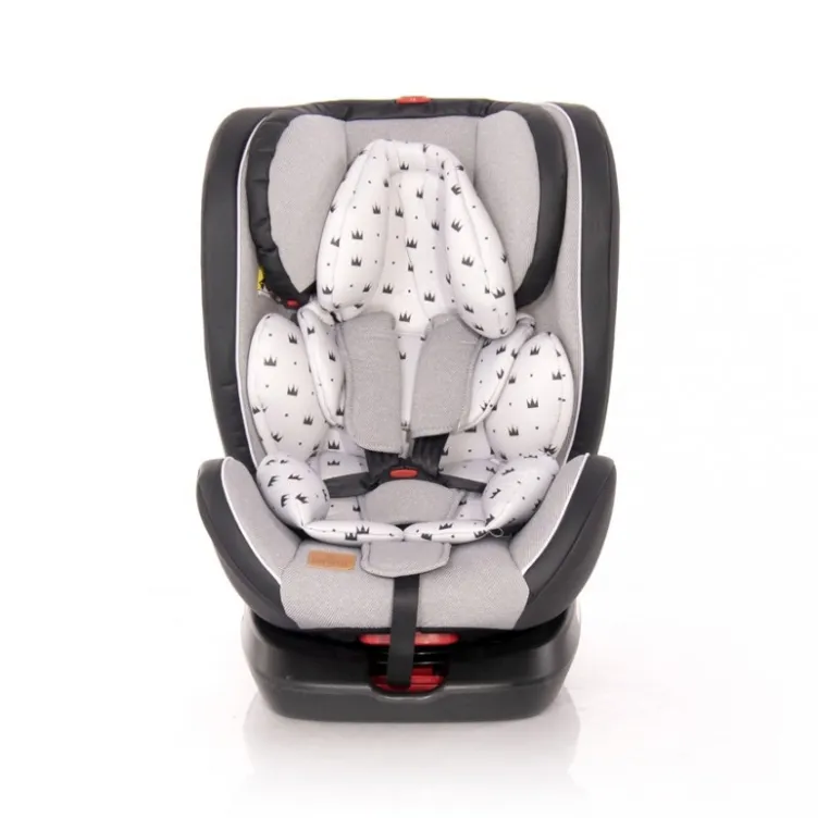 Autosedište Nebula Isofix 0-36kg- Rot. Grey Crowns