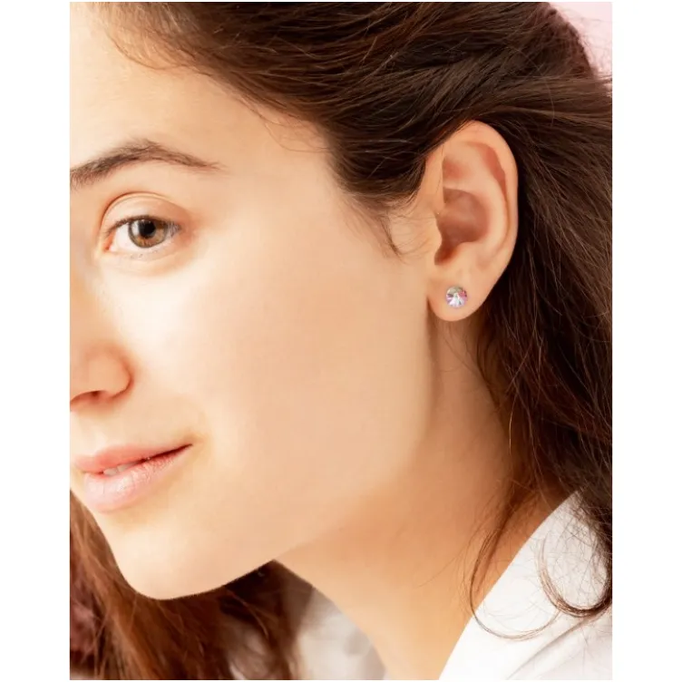 DR.BIJU minđuše 6.2mm lila krug