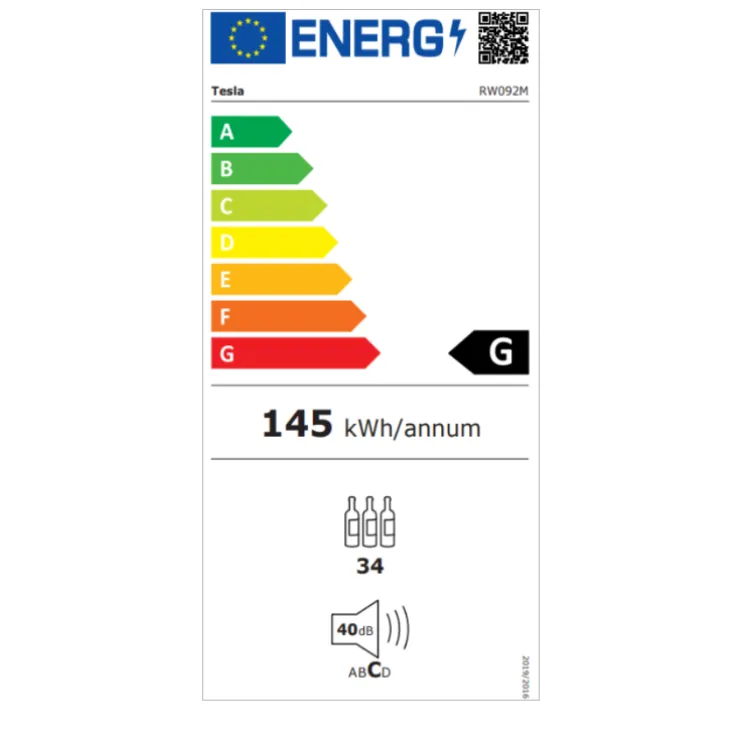 Vinska vitrina TESLA RW092M