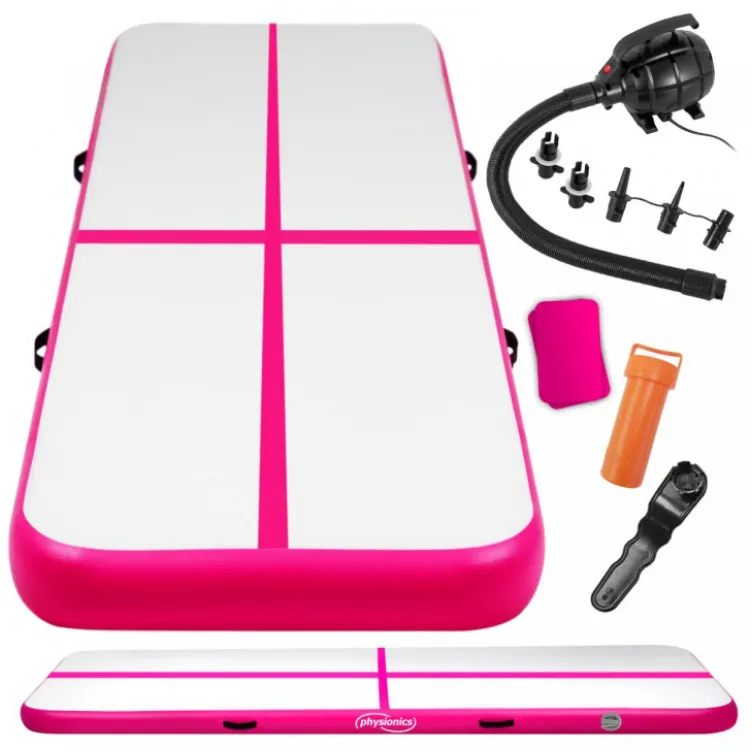 Gimnastička podloga na naduvavanje 400 cm roze 