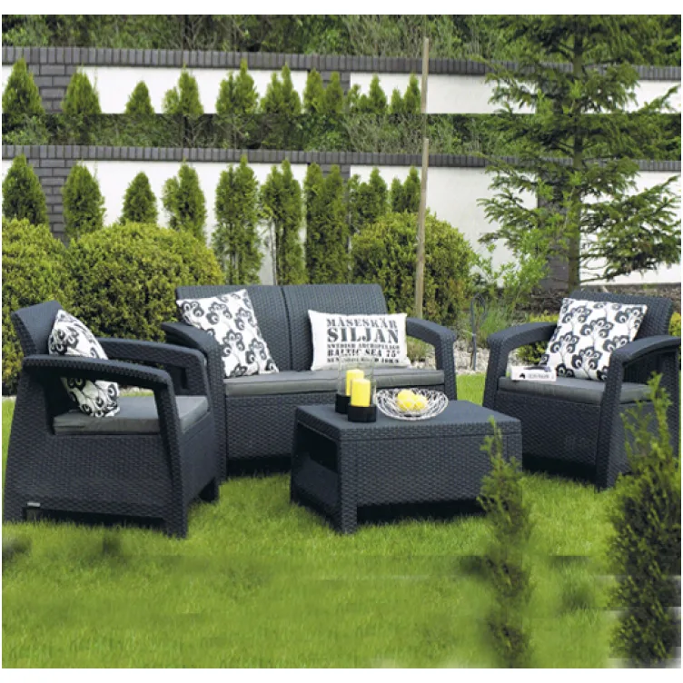 Baštenska garnitura Corfu Set grafit-hladno siva