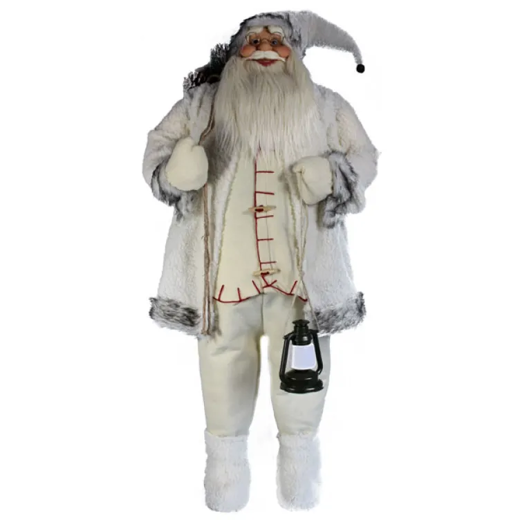 Beli deda mraz sa fenjerom 740605