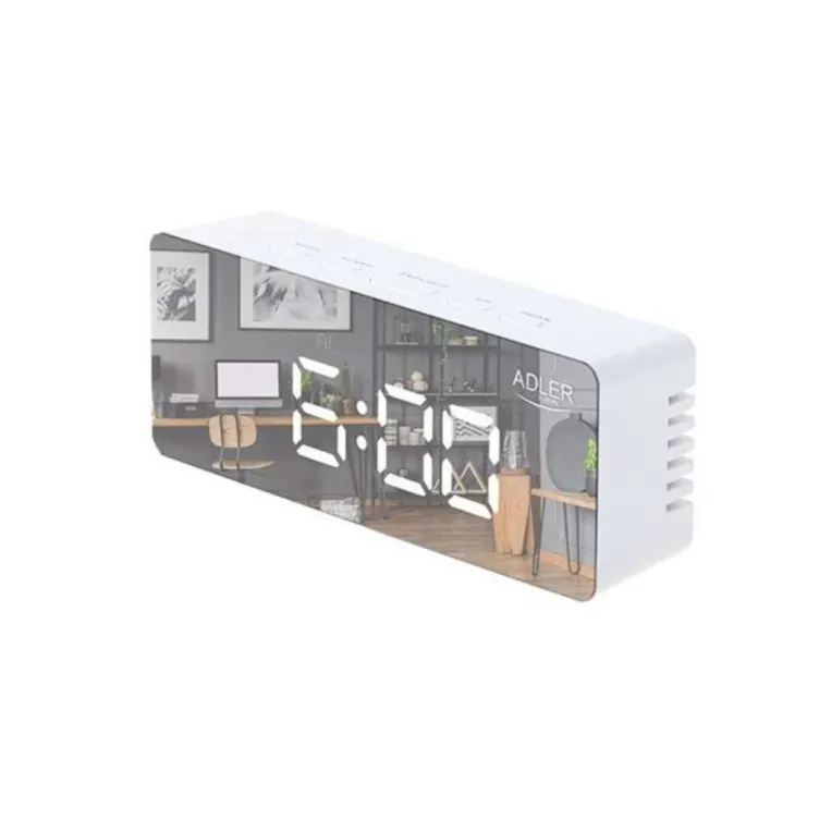 Budilnik usb 14.8X5.5X8.2 cm beli Adler AD1189W 