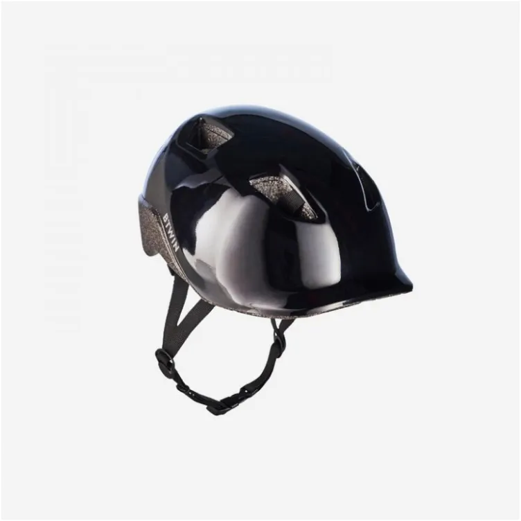 Crna dečija biciklistička kaciga 