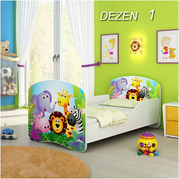 Dečiji Krevet Drveni 140x70 cm Dezen 1