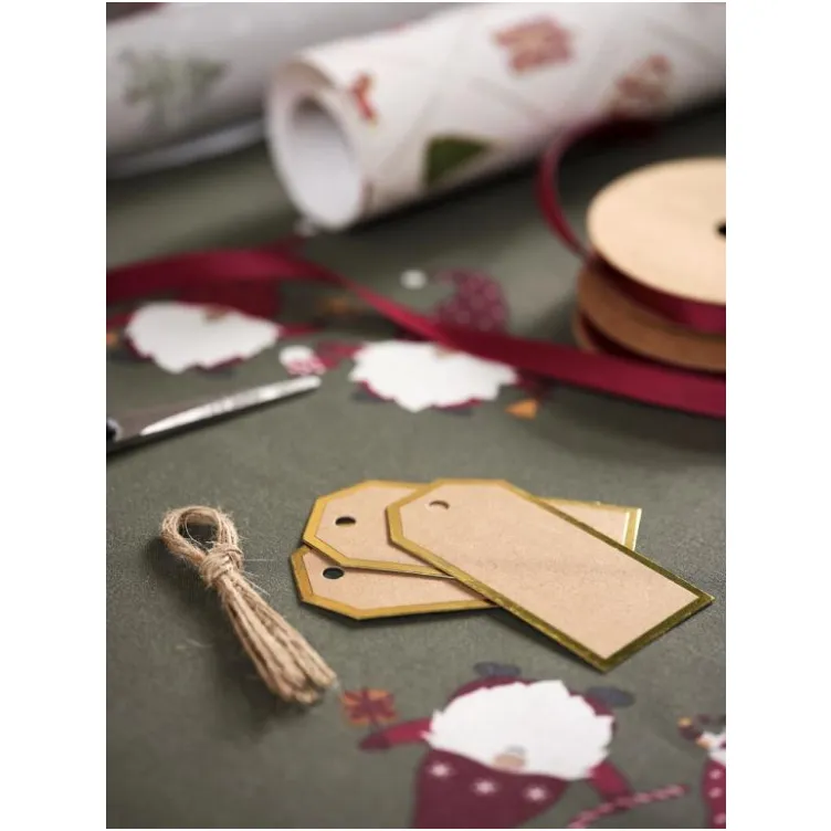 Etikete za poklone od braon papira – set od 10 komada