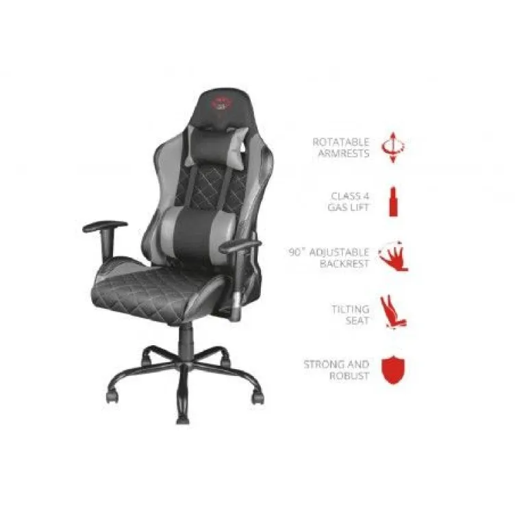 Gejmerska stolica Trus Resto GXT 707G Siva