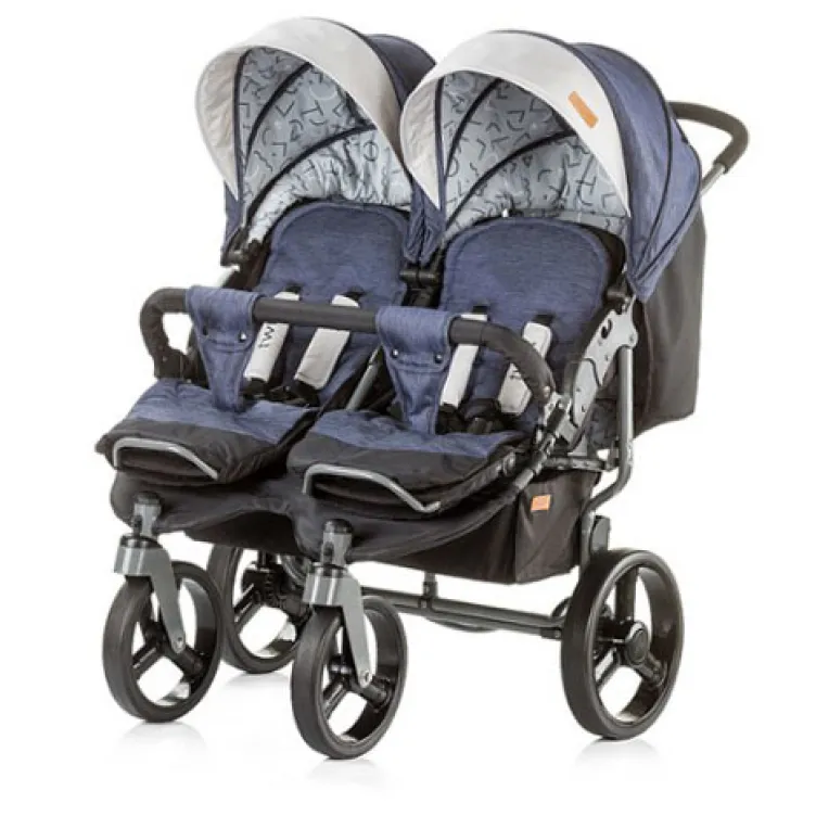 Kolica za blizance Twix 0+ Chipolino plava