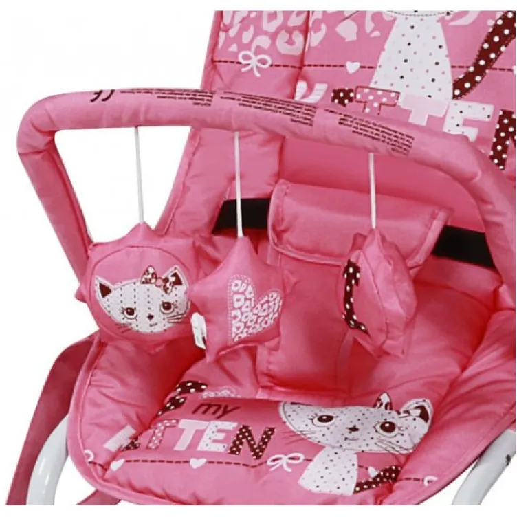 Ležaljka ljuljaška za bebe Top Relax Pink Kitten