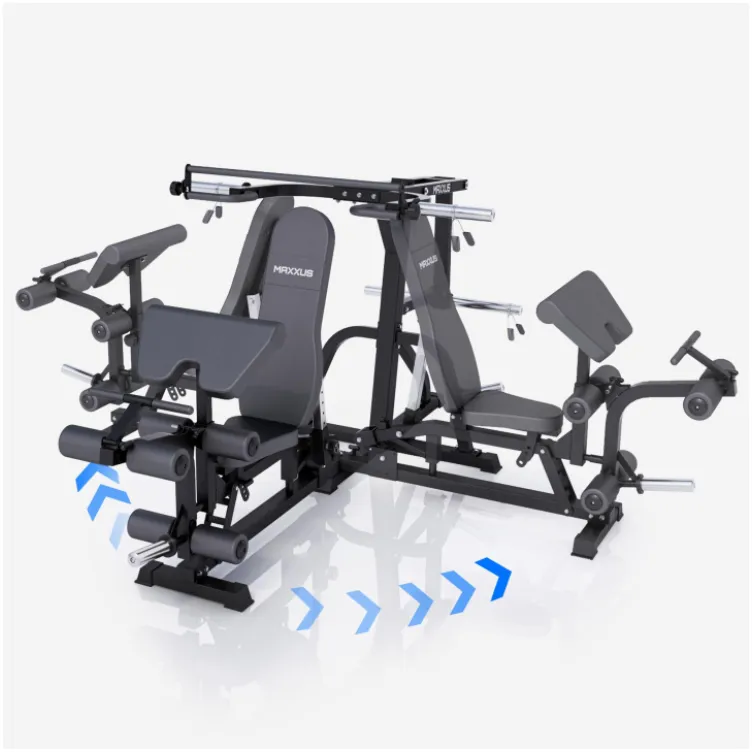 Rotirajuća benč klupa sa dodacima za vežbanje i držačima za diskove