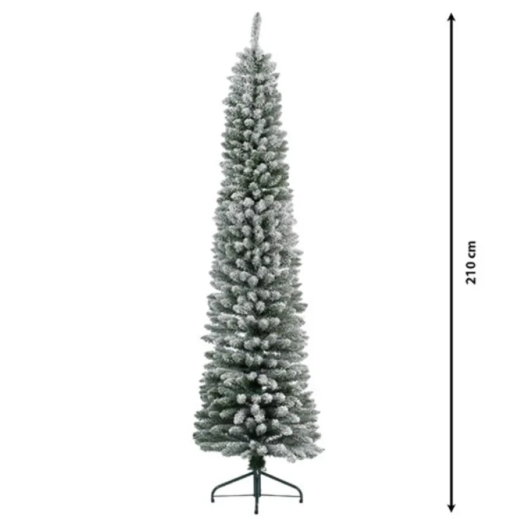 Novogodišnja jelka Pencil pine snowy 210cm x 60cm Everlands