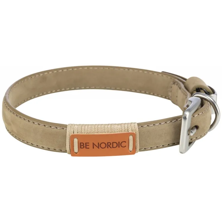 Be Nordic ogrlica koža XS-S 30-36cm/15mm Bež