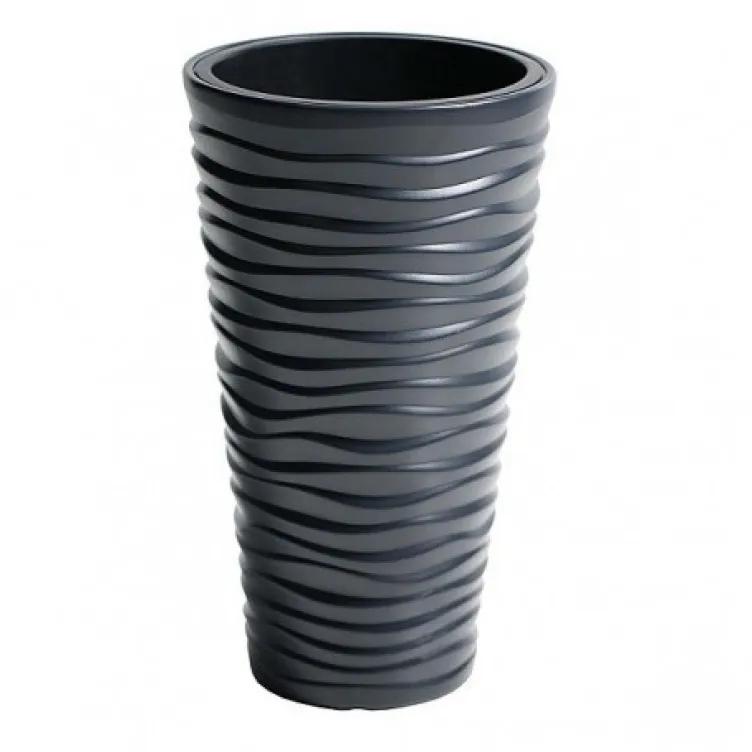 Plastična saksija Sand Slim 30x52cm kameno siva