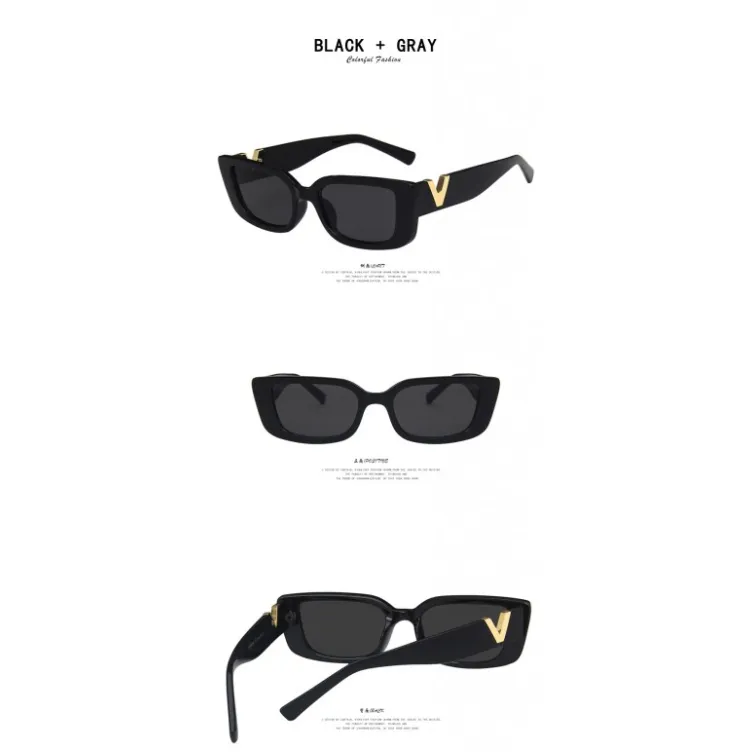 Retro pravougaone naočare za sunce za žene, dizajnerske marke Vintage 