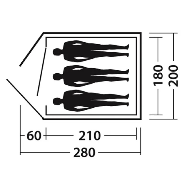 Šator za tri osobe Easy Camp Meteor 300 Orange 