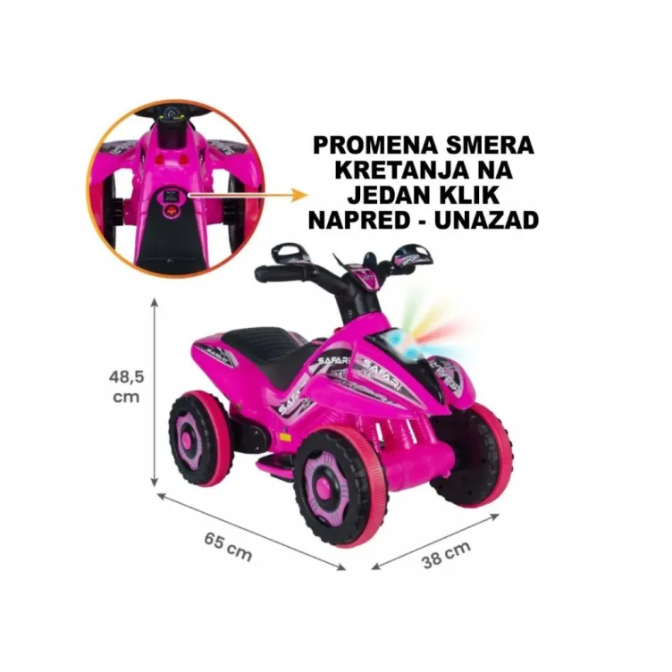 Motor na akumulator Delfino Safari Pink 