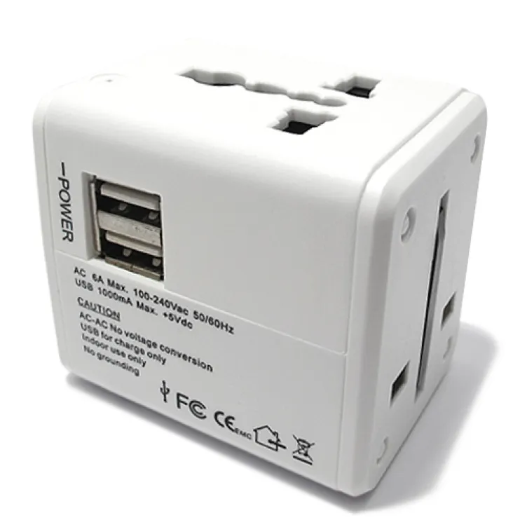 Univerzalni travel adapter EU-USA-UK-AUS 2USB