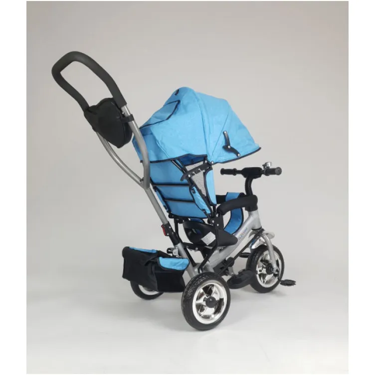 Tricikl Guralica Playtime 411-1 Simple sa tendom od lanenog platna  Plavi