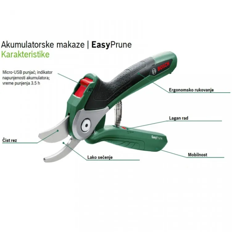 Akumulatorske makaze za grane Bosch EasyPrune