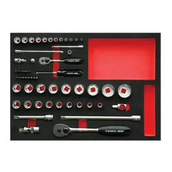 Set Redline 1/2 i 1/4 6-ugaonih nasadnih ključeva sa 2 račne