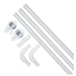 Šipka za tuš-zavese VARA 90x90x90 bela