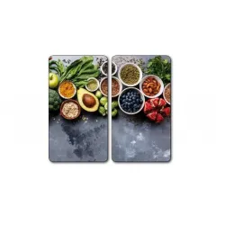 Višenamenska daska za sečenje i serviranje staklo 2 kom 52x30c 