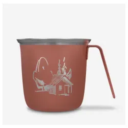 Šolja od nerđajućeg čelika 500 za kampovanje i pešačenje od 0,3 l crvena