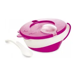 Canpol baby činija sa kašikom - roze