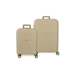 PEPE JEANS ABS Set kofera 2/1 krem 