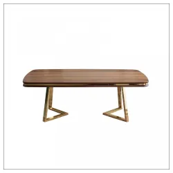 Klub sto Lisabon MDF Furnir Orah/Gold noge 800-504