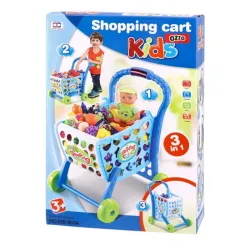 Grander igračka kolica za kupovinu plava