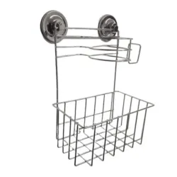 Polica metalna kupatilska sa drzačem za čaše