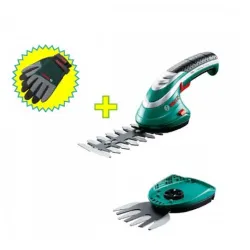 Set aku makaza za žbunje i travu + prskalica Bosch Isio III + rukavice