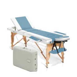 Sklopivi Sto Krevet za masažu drvo GIORDANO plavo beli