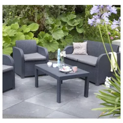 Baštenska garnitura Carolina set grafit-hladno siva