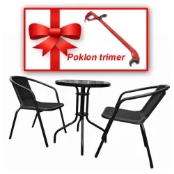 Baštenska garnitura Danin 2 stolice i sto plus poklon trimer 
