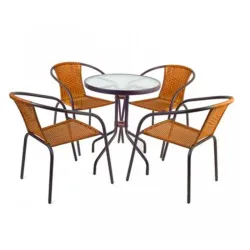 Baštenska garnitura Marrone 4 stolice i sto