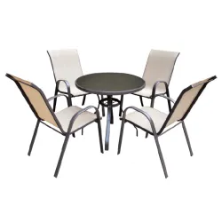 Baštenska garnitura sto + 4 stolice Piemont